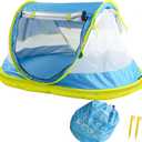 Poray Portable Baby Beach Tent with UPF 50+ Sun Shelter,Mosquito Net and Sunshade, Ideal Pop Up Kids Travel Tent with Carry Bag & 2 Stakes,Outdoor Indoor Play and Sun Protection