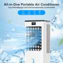 Portable Air Conditioners, 4-IN-1 Evaporative Air Cooler, Portable AC Unit w/ 4 Modes & 3 Speeds, Swamp Cooler w/ 12H Timer & Remote, Fast Cooling Room Air Conditioner for Bedroom Home Office Garage