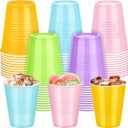 Kochorie 50 Pack Disposable Plastic Cups 12 Ounce Drinking Party Cups Bulk Party Cups for Spring Easter Parties Wedding Birthday Graduation Picnics Events, Pastel Rainbow