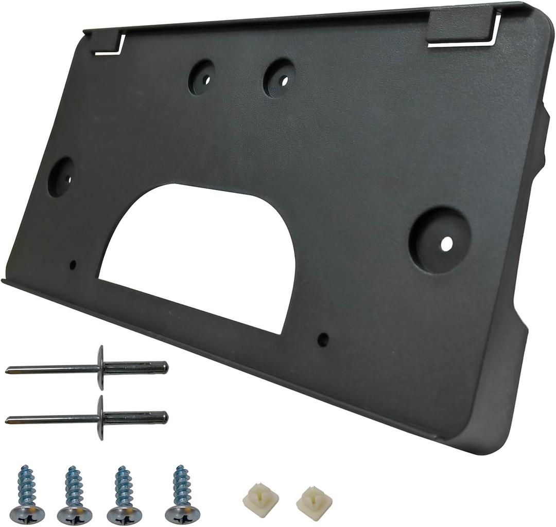 Front Bumper License Plate Frame Bracket Holder Compatible with 2003 2004 2005 2006 2007 GMC Sierra 1500 2500HD 3500HD Replace 15199886,GM1068135