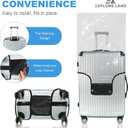 Explore Land Clear Luggage Cover Tough Protector Fits for 24 Inches Suitcase for Travel Airplane (PVC, M)