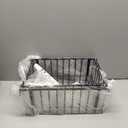 iSPECLE Freezer Organizer Bins, 2 Pack Fits 12" Pizza Adjustable for 5 to 7 Cu.Ft Chest Freezer, Stackable Wire Baskets with Handles, Heavy Duty Storage for Bulk Meat & Frozen Food, Black