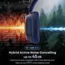 Hybrid Active Noise Cancelling Bluetooth Headphones Wireless Headphones