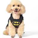DC Comics Batman Dog Costume, Size Small | Official Batman Costume for Pets Halloween, Black