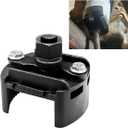 Adjustable Oil Filter Wrench Removal Tool, 60-80 mm (2.36-3.15 inch) Heavy Duty Oil Filter Tool with 2 Serrated Jaws, 1/2" Drive Cap Style Oil Filter Socket Wrench, Oil Filter Remover Tool (60-80 mm)