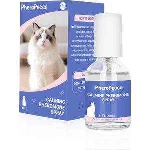 2 x Cat Calming Spray, Pheromone Diffuser Spray for Stress Relief, Reduce Scratching & Spraying, Travel and Home Use (1 PCS)