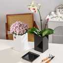 Square Plant Saucer 12 Inch 1 PackPlant Trays for Pots, White Ceramic Plant Saucers for Indoors Outdoors, Plant Drip Tray 4 6 8 10 12 14 Inch