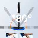 AstroAI Windshield Cleaner Tool, Car Interior Window Detailing Cleaning Kit with Extendable Handle and 4 Easy-to-Install Reusable Microfiber Pads, Auto Glass Wiper Brush Kit for Car&Home, Blue, 21in