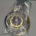 Modern Sculpture Decor, Abstract Metal Globe Art on Rectangle Stand - Black & Gold Home Office Decor for Living Room, Desk, Shelf, Elegant Gift Idea