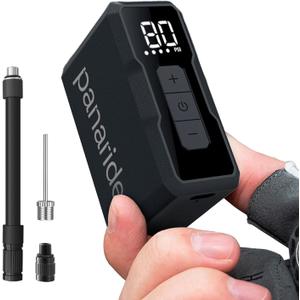 Mini Bike Pump, 120 PSI Mini Electric Bike Pump, 120g, Smart Auto-Stop, 1 PSI Accuracy, Portable Electric Bike Pump Works with Presta & Schrader Valves