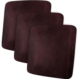 Leather Look Couch Cushion Covers Sofa Seat Slipcovers Sets Couches Furniture Protector for Sectional Armchair Loveseat Pets Kids Stretch Spandex Fabric (3 Cushion Sofa, Burgundy)