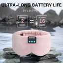 Sleep Mask Bluetooth 5.4 Headphones Soft Wireless Headband Eye Mask Blackout with Microphone (Pink)