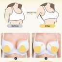 2 x Double Sided Sticky Bra Inserts, Self Adhesive Reusable Sticky Push Up Bra Pads Inserts for Breast Lift (Beige)