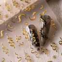 4 x 5D Embossed Snake Nail Art Stickers Gold Snake Nail Stickers Self-Adhesive Summer Nail Decals Moon Star Nail Art for Acrylic Nails Press on Snake Nail Supplies for Women Girls Manicure DIY