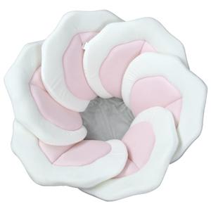 Baby Bath Pad for Infants & Newborns Soft Petal Shape Bathtub & Sink Support Mat, Plush Washable Baby Bath Cushion, Safe & Comfortable Shower Essential Gift (31", Pink)