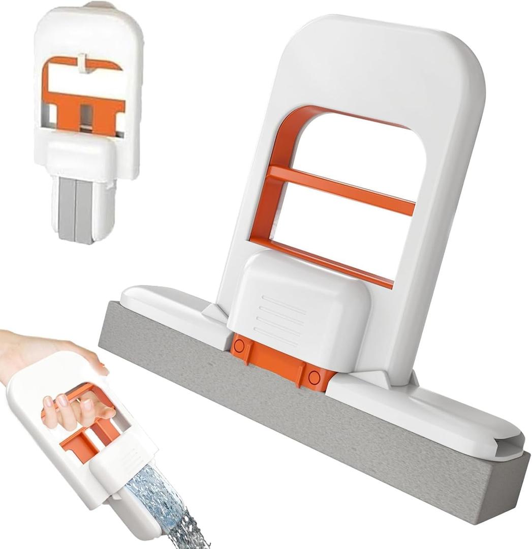 Mini Foldable Desktop Sponge Mop - Portable No-Mess Cleaning Pad for Small Spaces, Kitchen, Car Glass, Tile & Multi-Surfaces