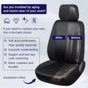 9PCS 3D Foam Car Black Full Set Seat Covers, Polyester Waterproof | Pressure support, vibration absorption, headrest covers included, fits most cars SUVs and trucks, auto interior accessories