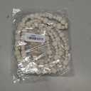 Jetec 7.9 Feet Wood Beaded Garlands with Tassels Christmas Hanging Ornaments Boho Farmhouse Decor Xmas Rustic Wooden Beads Garland for Christmas Table Wall Hanging Decor(Wood Color)