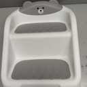 Step Stool for Toddlers, Toddler Step Stool for Bathroom Sink, Foldable Non-Slip Kids Stool with Handle, 2 Step Stools for Kids, Toddler Stool for Kitchen Bedroom Counter Sink (Grey)