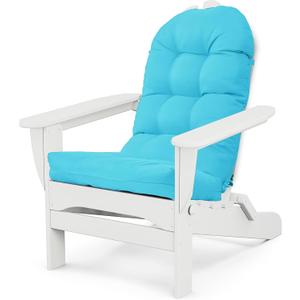 Adirondack Chair Cushion, Waterproof Outdoor Seat Cushions for Patio Furniture, Thick High Back Replacement Pad for Porch Lawn Wicker Dining Desk Chair, Rocking Chair Cushion, Teal, 44x19in