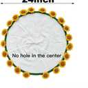 Crochet Sunflower Bouquet Blanket, Handmade Flower Blanket, 24 Inch Round Floral Knitted Gifts for Mother's Day, Birthday, Kids, Friend, Teacher,Home Decor, Sofa