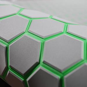 102.3"X37.7" New Hexagon EVA Self-Adhesive Boat Flooring and Decorative Fish for Yacht Pool Boat Flooring Sheet Thick Non-Skid mat (New Hexagon, Light Grey and Green, 102.3"X37.7")
