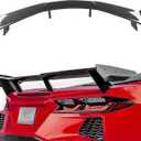 HECASA Rear Trunk Spoiler Wing Compatible with 2020-Present Chevy Corvette C8 Models, Trunk Lip Spoiler, Car Exterior Accessories Carbon Fiber Color