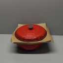 Lodge Essential Enamel Cast Iron Dutch Oven - Perfect for Bread Baking, Braising, Marinating & Slow Cooking - Features Moisture-Sealing Lid & Dual Handles - Kitchen Essentials - 6 Quarts - Island Spice Red