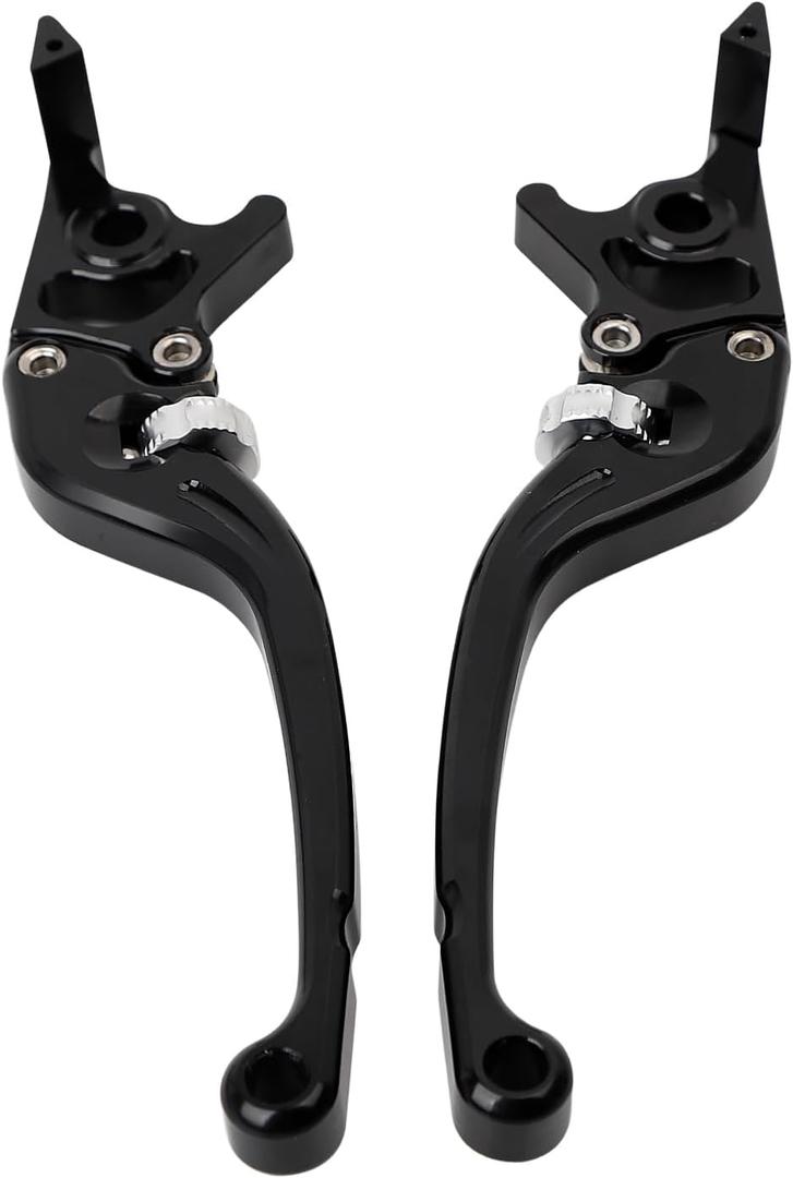 mokuo CNC Brake Lever Handle Adjustable Motorcycle 22mm 7/8" Aluminum Front&Rear Disc Brake Lever Fit for Most of Motorcycles,Scooters and Electric Bike Black