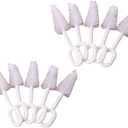 10Pcs White Pacifier Cleaning Set,Nipple Cleaner Nipples Brush Cleaning Tools Professional Bristle High Density Pacifier Soother Accessories,Bottle-Feeding