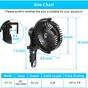 Aquarium Chillers Fish Tank Cooling Fan Quiet Aquarium Fan Wind Angle Adjustable Chiller with Clip and Suction Cup