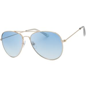 The Fresh Classic Metal Frame Mirror Lens Aviator Sunglasses with Gift Box (28-gold)
