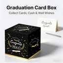 Kelool Graduation Card Box 2026 Graduation Decorations 2026 Congrats Grad Card Boxes 9x 9 x 9 inches Gift Cards Box for Graduation Party Favors Decor Supplies Props