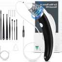 Ear Vacuum Ear Wax Removal Kit with 5 Levels Strong Suction, USB Rechargeable Reusable Electric Ear Suction Vacuum