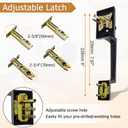 Azdele Front Door Handle and Deadbolt Set, Front Door Lock Set, Exterior Door Lock Set, Front Door Handle with Single Cylinder Deadbolt for Exterior Door, Reversible for Right&Left(Oil Bronze Modern)