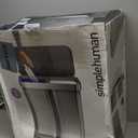 simplehuman 58 Liter / 15.3 Gallon Rectangular Dual Compartment Recycling Step, Brushed Stainless Steel with Soft-Close Plastic Lid Kitchen Trash Can