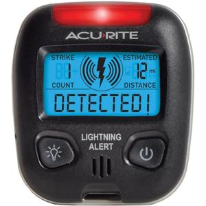 AcuRite 02020 Portable Lightning Detector Black, 2L x 1W x 2H