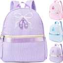 KUIRAN Dance Backpack for Girls, 7L Cute Small Mini Dance Bag for Dancer Lightweight Gym Sport Weekender Ballet Travel Bag – Purple