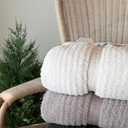 Barefoot Dreams® CozyChic® Ribbed Throw, Almond, 54"x72"
