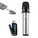 Alvoxcon USB Wireless Microphone, UHF Dynamic mic for Android, PC Computer, Laptop, PA, Podcasting, Vlogging, YouTube, Vocal Recording, Gaming, Singing Practice (System with USB Receiver)