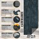 Ottomanson Kitchen Runner Rug 1'10.5" x 6' Machine Washable Soft Non-Slip Rug, Quick Dry Low Pile Carpet for Kitchen, Bathroom & Entryway, Solid Charcoal Navy