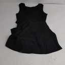 Dokuritu Tennis Dresses for Women Sleeveless Crew Neck Knot Romper Built in Shorts U-Shaped Back Workout Athletic Dress (Large, Black)