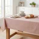Horaldaily Pink Tablecloth 60x104 Inch Rectangular, Solid Rectangle Table Cloth with Golden Sequin, Thanksgiving Christmas Table Cover for Wedding, Party, Banquet, and Events
