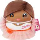 Barbie Cuutopia Plush, 10-inch Soft Pillow Doll Inspired by Iconic 80s Peach Gown with Tactile Ruffle Sleeves & Long Hair, Collectible Toy