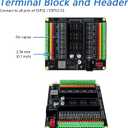 Freenove Breakout Board for ESP32 / ESP32-S3 WROVER WROOM, Terminal Block Shield HAT with Pin Header, 5V 3.3V Power Outputs, GPIO Status LED