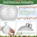 Wettarn 12 Pcs 3.15 Inch Glitter Christmas Balls Ornament Plastic Clear Ornaments for Christmas Tree Decorations with Hanging Ropes Transparent Xmas Disco Bulb Ball for Party(Clear)
