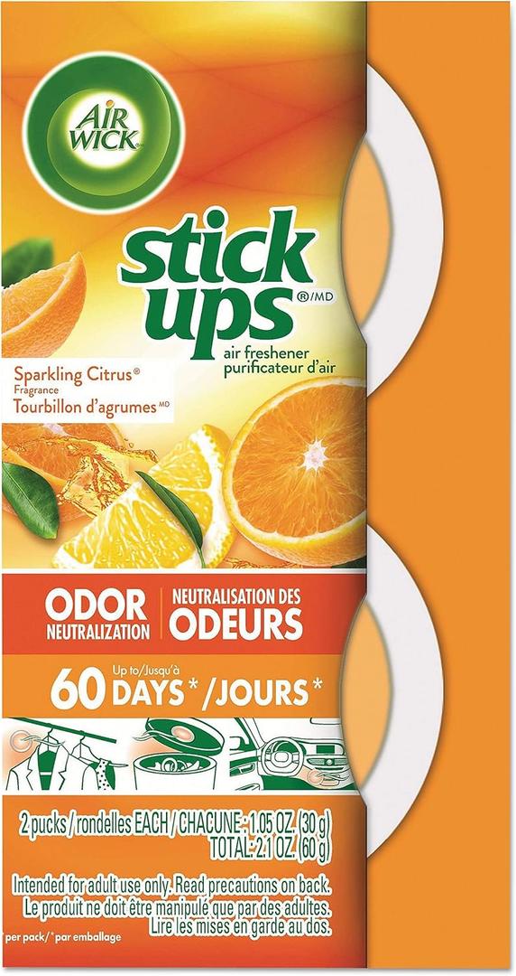 5 x Air Wick Stick Ups Air Freshener, Sparkling Citrus, 2 Count