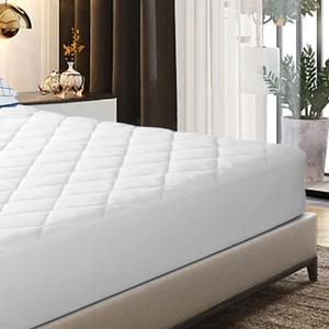 EIUE Quilted Mattress Pad - Lightweight Yet Substantial, Elastic Fitted Mattress Topper Protector, Breathable Mattress Protector with Secure Fit,Machine Washable,Queen(60x80inches),White