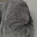 Ameritex Pet Bed Blanket Reversible 100% Waterproof Velvet Super Soft for Sofa and Bed (82x102 Inches, Light Grey+Grey)