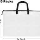 JMIATRY 10PCS Plastic Art Portfolio Bag 18 x 24 Inch Art Portfolios Folder Case Arts Poster Storage Bag Container for Poster, Scrapbook, Keepsake and Bulletin Board Storage